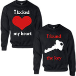 I LOCKED MY HEART I FOUND THE KEY COUPLE SWEAT-SHIRT