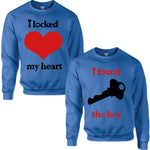 I LOCKED MY HEART I FOUND THE KEY COUPLE SWEAT-SHIRT