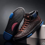 Men High Top British Genuine Leather shoes