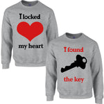 I LOCKED MY HEART I FOUND THE KEY COUPLE SWEAT-SHIRT